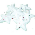 6pcs White Foam Five-pointed Star Pendant Christmas Ornament